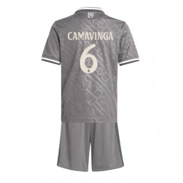 Real Madrid Eduardo Camavinga #6 Derde tenue Kids 2024-25 Korte Mouw (+ Korte broeken)